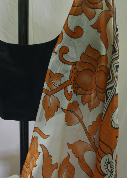 Vanalekha Kalamkari Cotton Saree