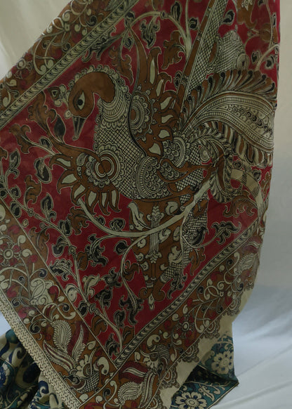 Taranga Kalamkari Cotton Saree