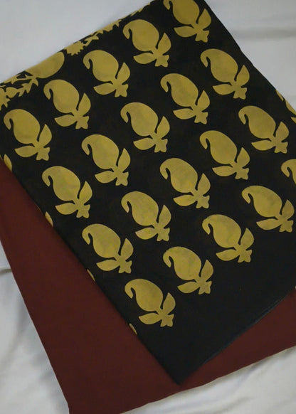 Rajvalli Ajrakh Cotton Saree