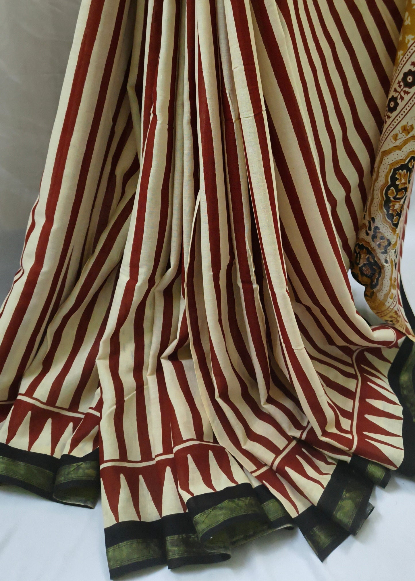 Vasundhara Ajrakh Cotton Saree