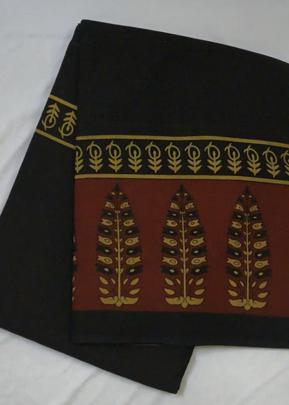 Nishigandha Ajrakh Cotton Saree