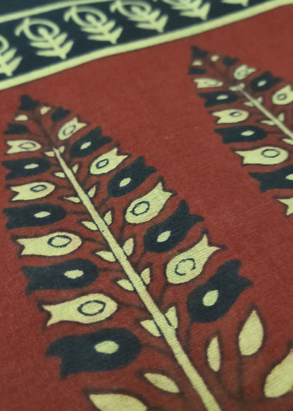 Nishigandha Ajrakh Cotton Saree