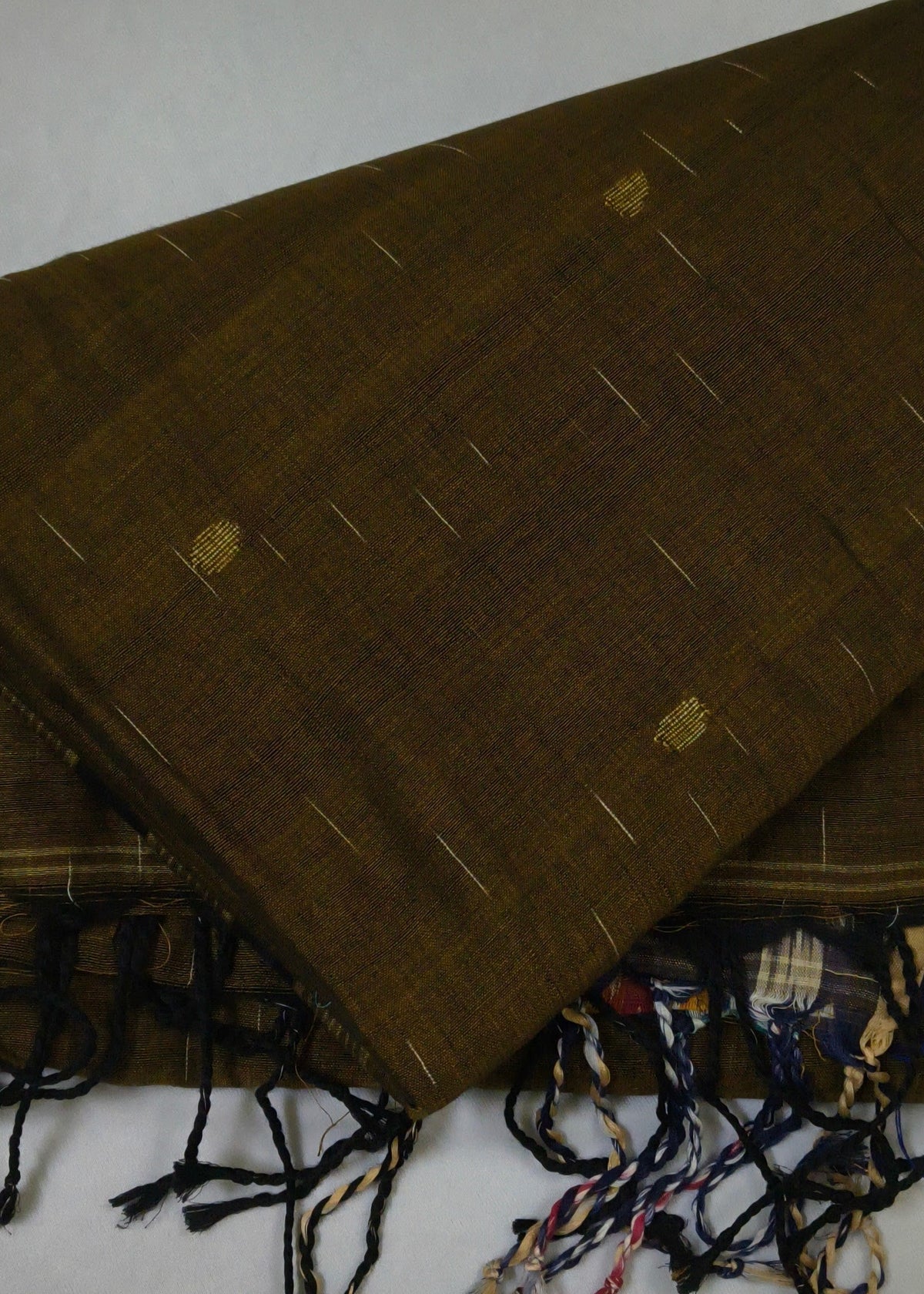 Olive Kotki Print Cotton Saree