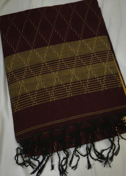 Mahira Maroon Cotton Saree