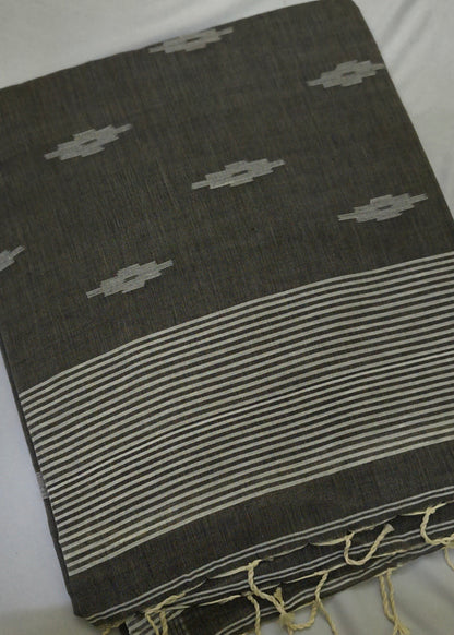Dhara Grey Cotton Saree