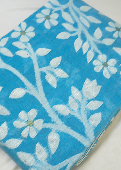 Neelima Jamdani Muslin Saree