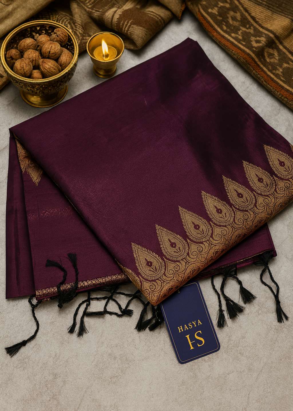 Royal Kesar Muga Linen-Silk-Cotton Saree