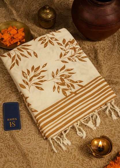 Terracotta Mist Slab Cotton Saree