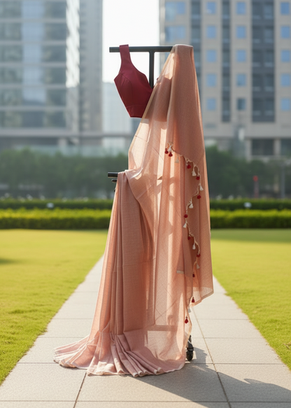 Abeer Blush Mist Mul Cotton saree