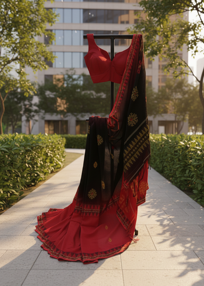Agni Noir Cotton saree