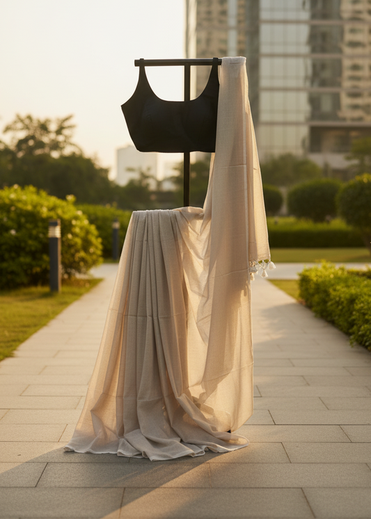 Chandan Mitti Mul Cotton saree