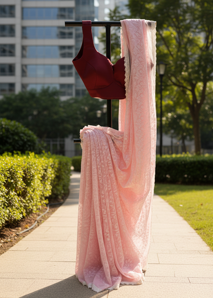 Gulbano Chikankari work saree