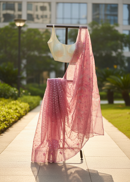 Gulchhadi Veil Dhakai Taant — Hanger, Sunlit