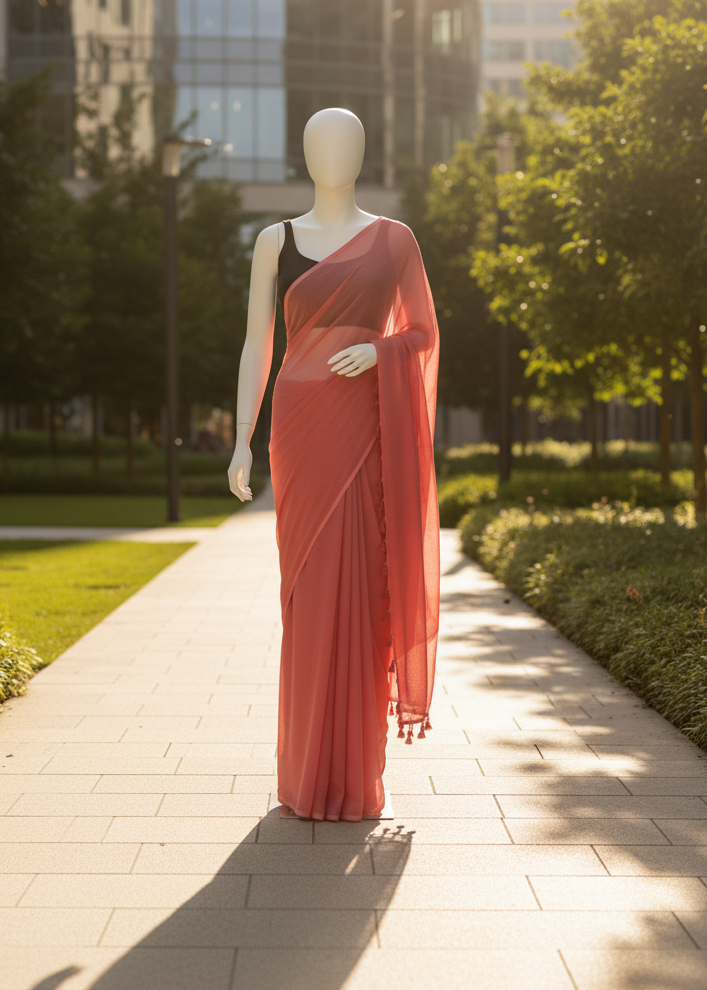 Gulnaar Rose Mul Cotton — Full Mannequin, Sunlit Corporate Park