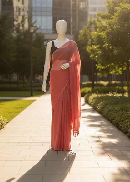 Gulnaar Rose Mul Cotton — Full Mannequin, Sunlit Corporate Park