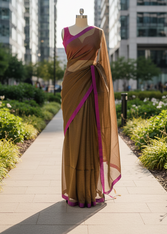 Mrinalika Tissue Linen saree