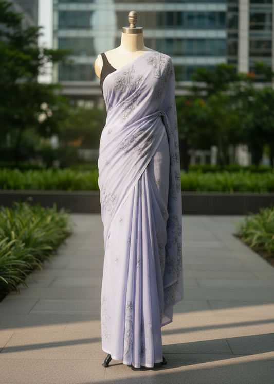 Myra Kantha Stitch cotton saree