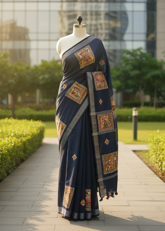 Neel Aakhyan Cotton saree