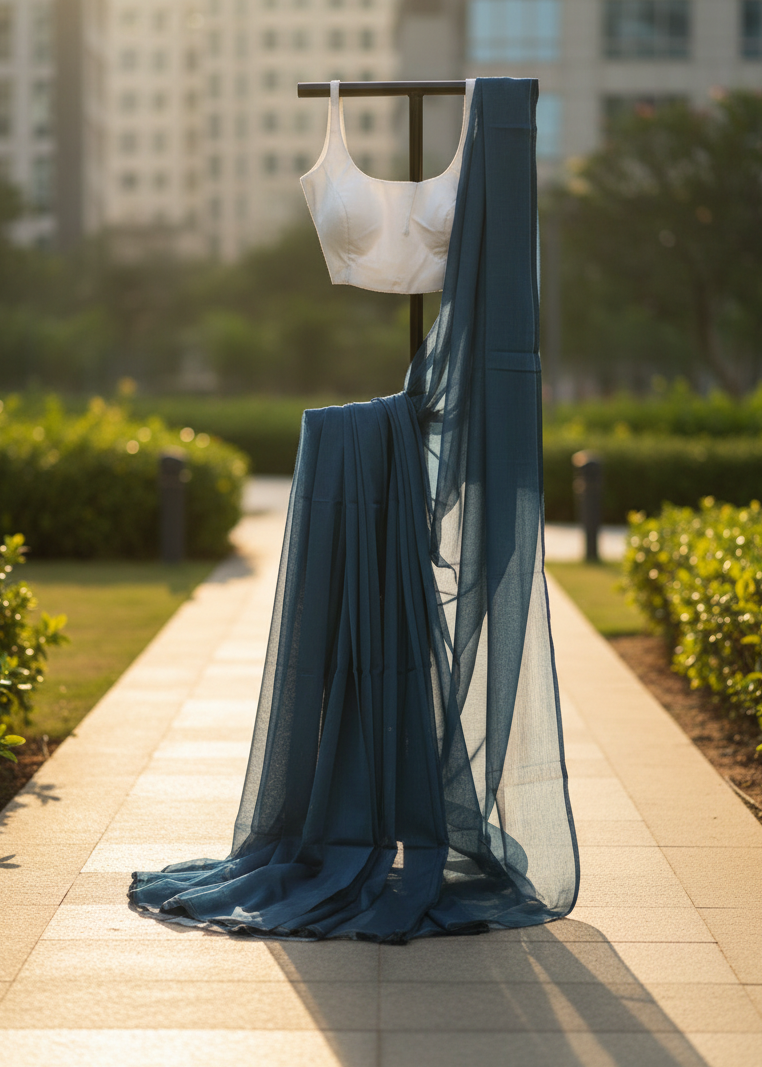 Neelkaal Mul Cotton saree
