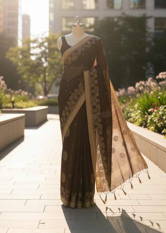 Nivriti Cotton Floral saree