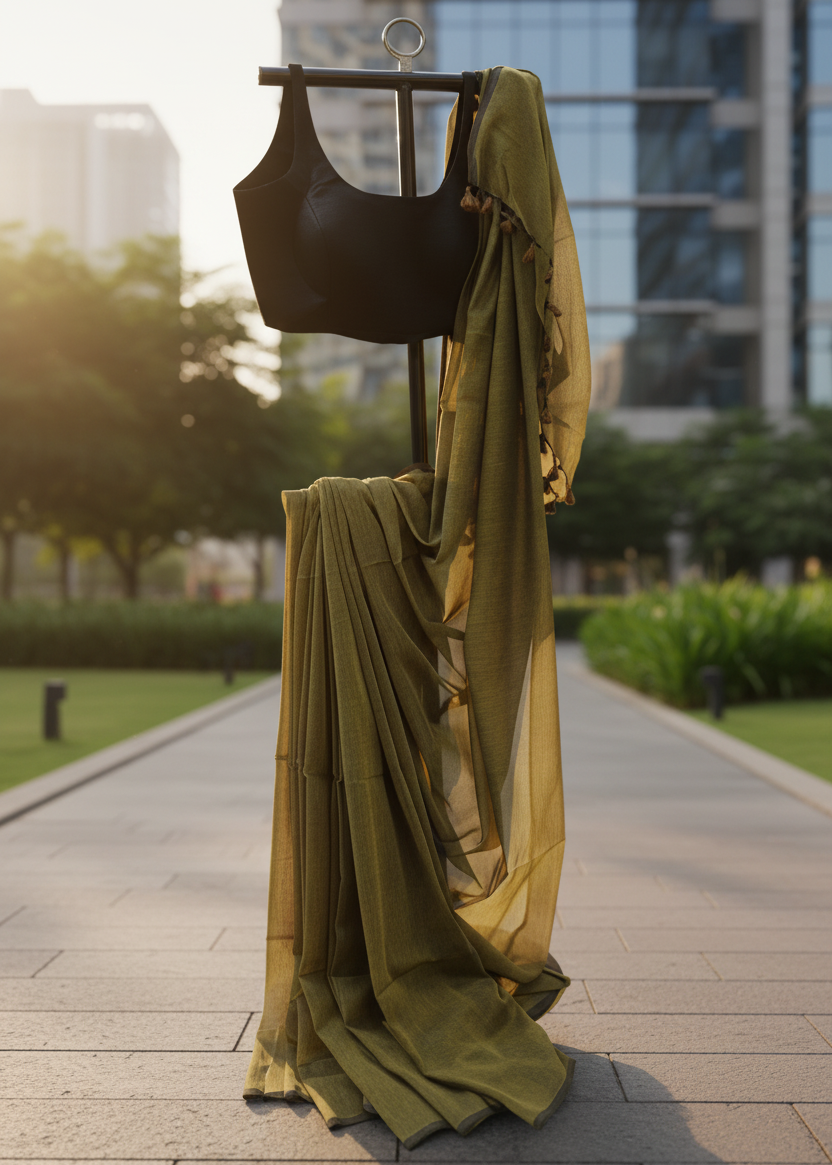 Pahaadi Baani Mul Cotton saree