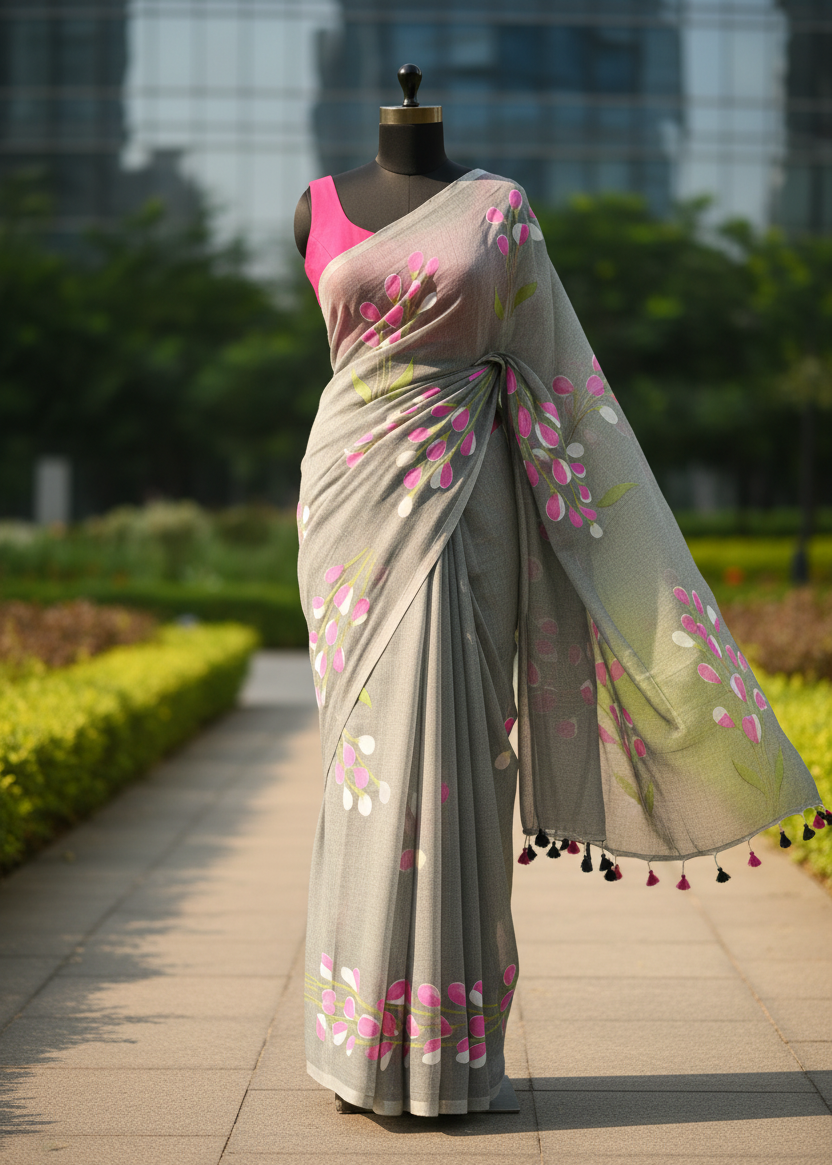 Phooljhuri Mul Cotton saree