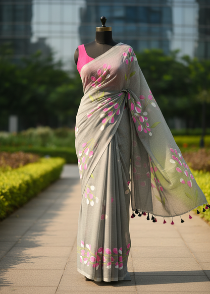 Phooljhuri Mul Cotton saree