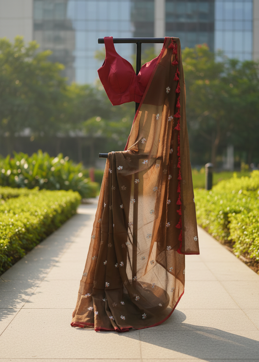 Sindoori Chhaon Mul Cotton — Hanger, Sunlit