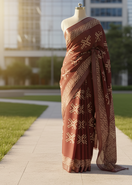 Vasudha Batik Cotton Saree